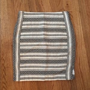 Black and White LOFT Outlet Pencil Skirt, Size 8